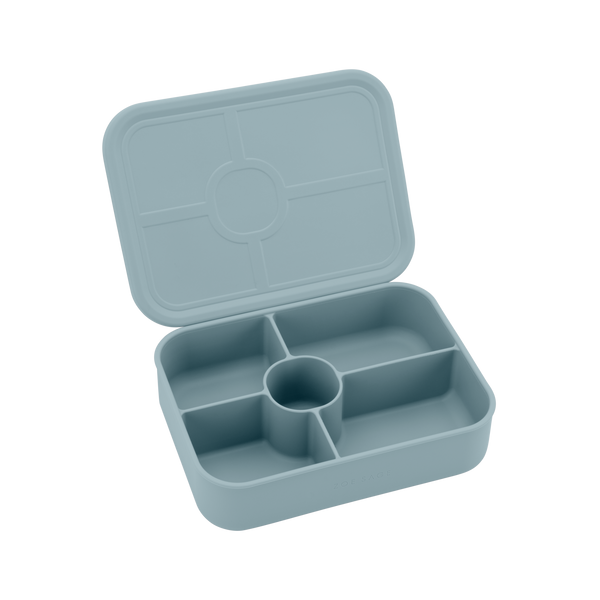 Silicone Bento Lunch Box 5 Compartment | Rock Blue