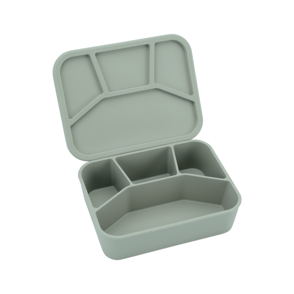 Silicone Bento Lunch Box- 4 Compartment | Spanish Green