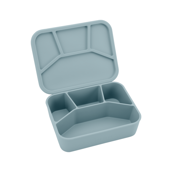 Silicone Bento Lunch Box- 4 Compartment | Rock Blue
