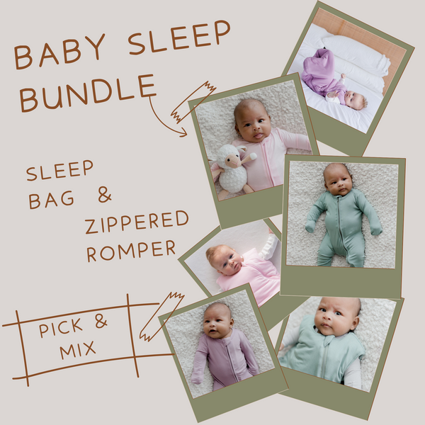 Baby Sleep Bundle | Baby Sleeping Bag | Zippered Romper