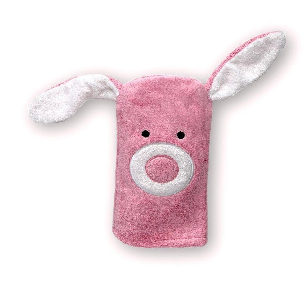  Bunny Hooded Baby Towel & Mitt - ROSA