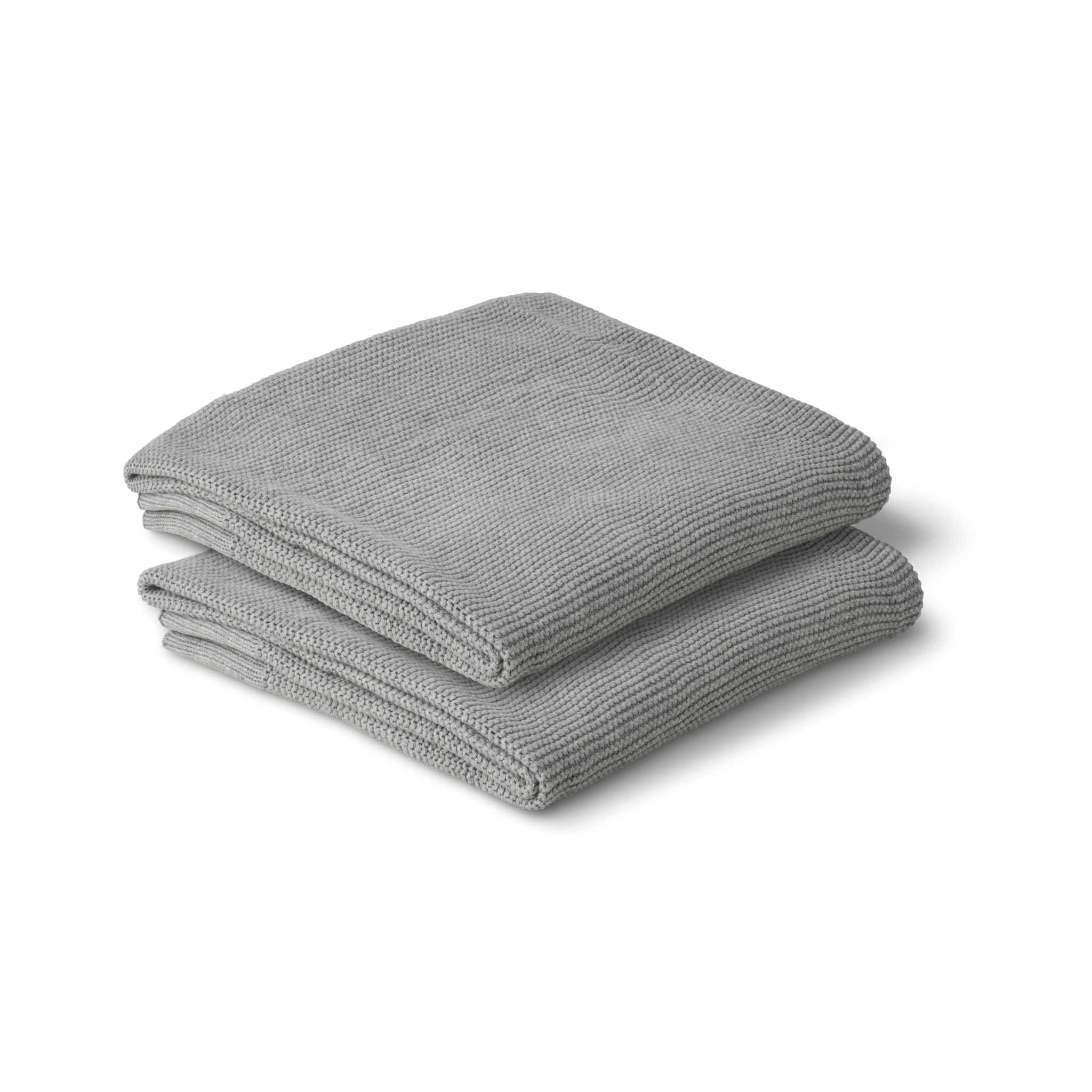 Cotton Classic Knit Baby Blanket | Dove Grey