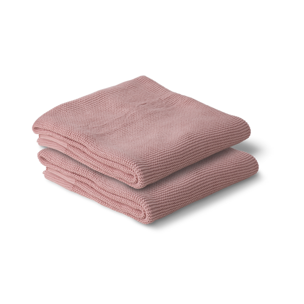 Organic Cotton Classic Knit Baby Blanket | Flamingo Pink