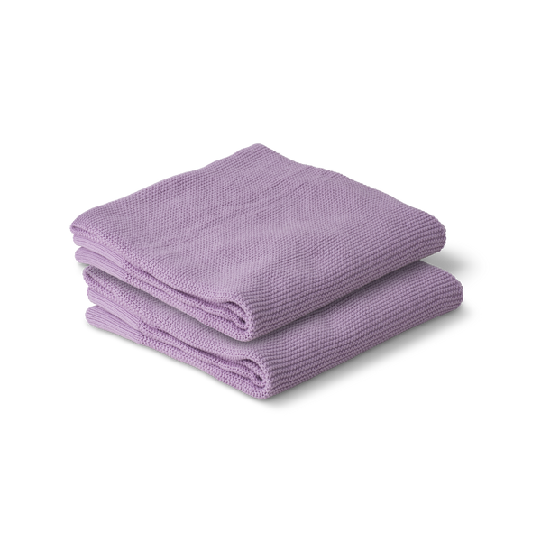 Organic Cotton Classic Knit Baby Blanket | Lilac