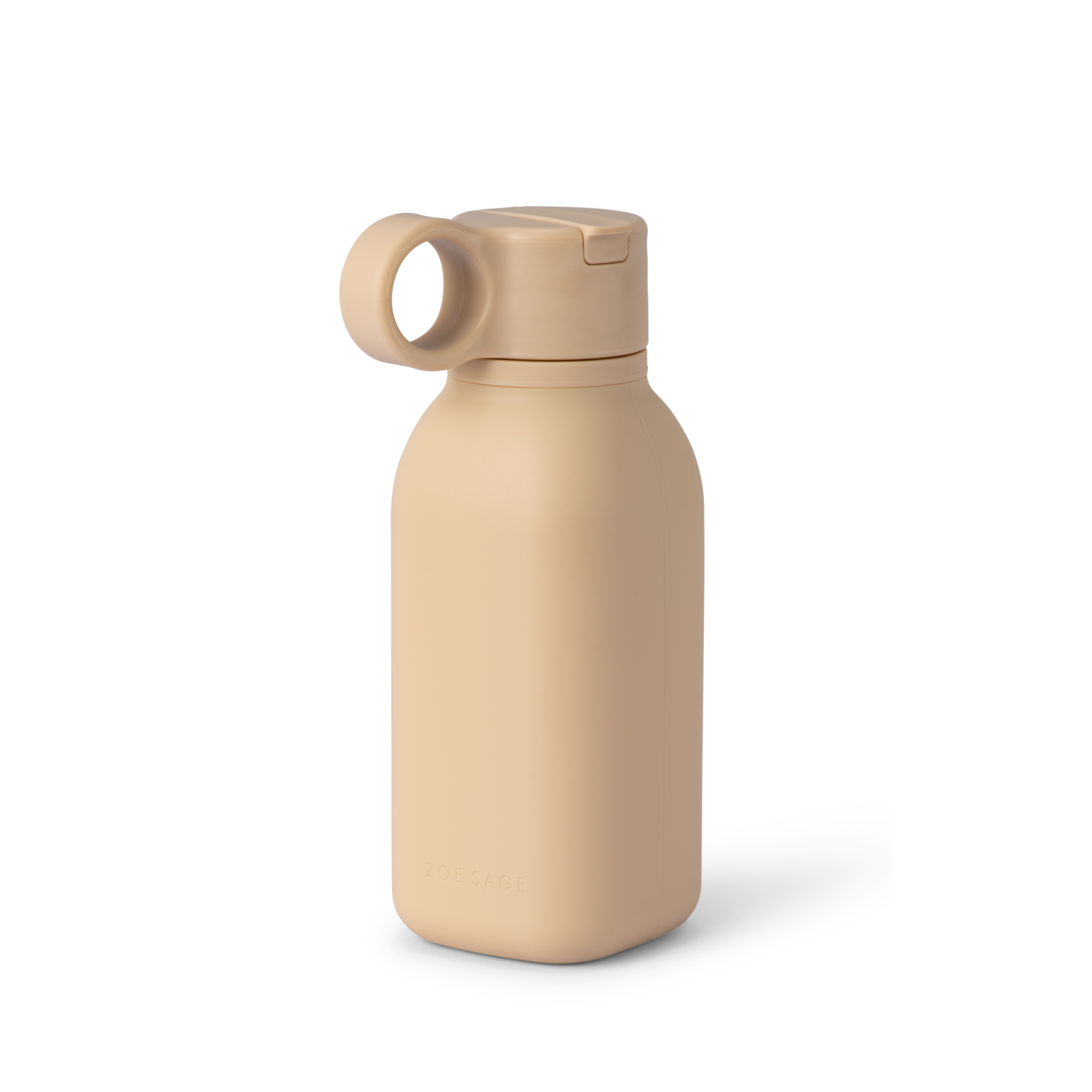 Silicone Drinking Water Bottle 450ml | Wheat