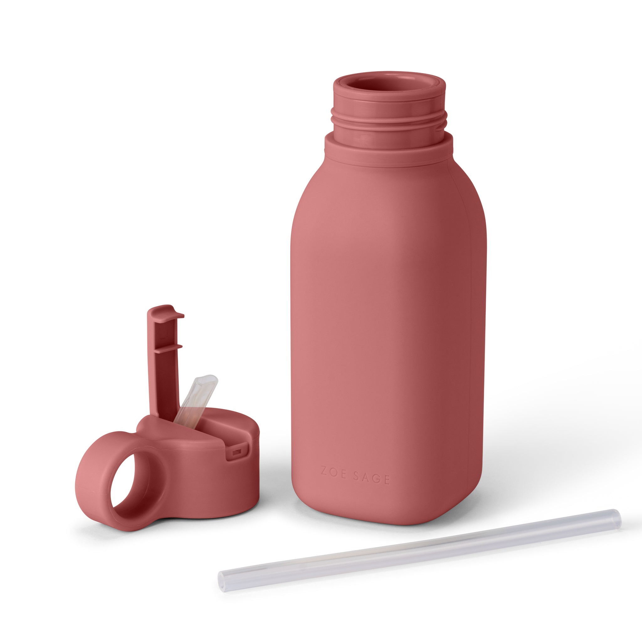 Silicone Drinking Water Bottle 450ml | Dusty Pink