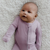 Bamboo Zip Growsuit Romper - Taro Purple