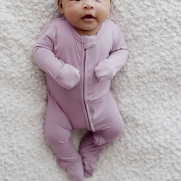 Baby Zip & Newborn Romper | Taro Purple – Zoesage