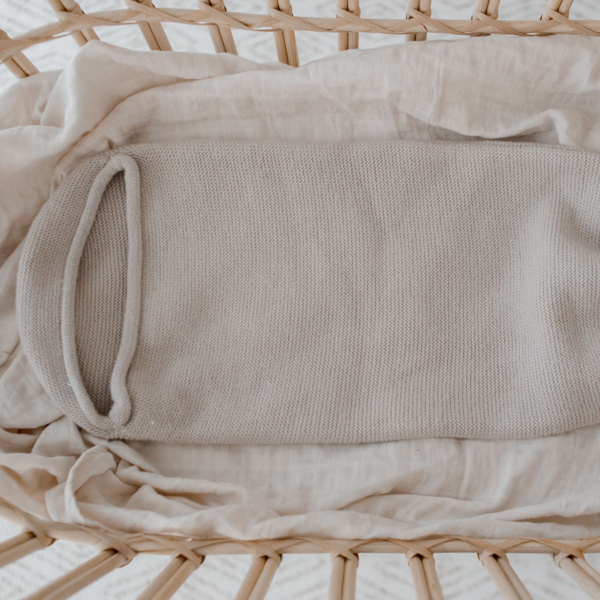 Merino Wool Knitted Dreamtime Cocoon Pod | Stone