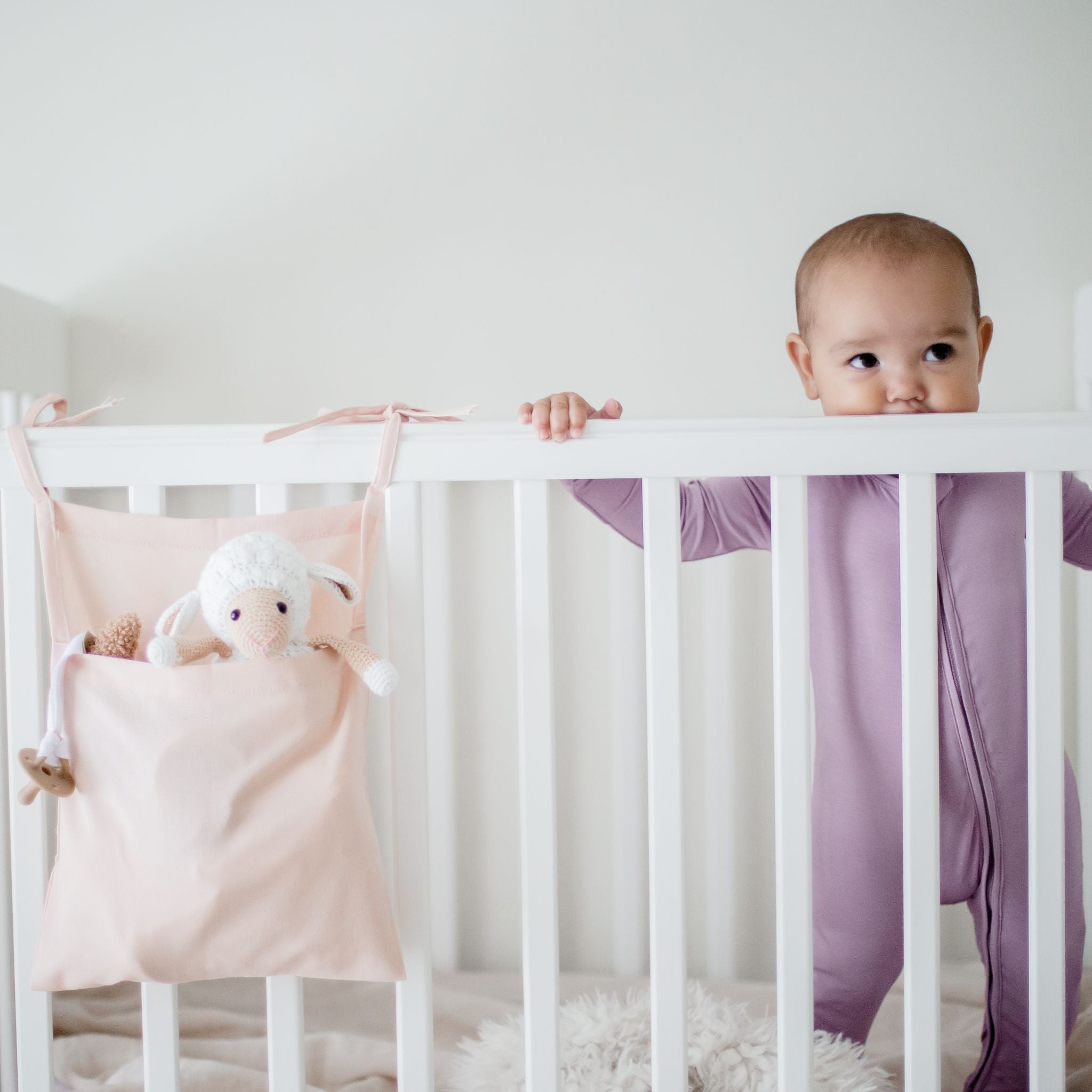 Linen Cot Organizers | Pink