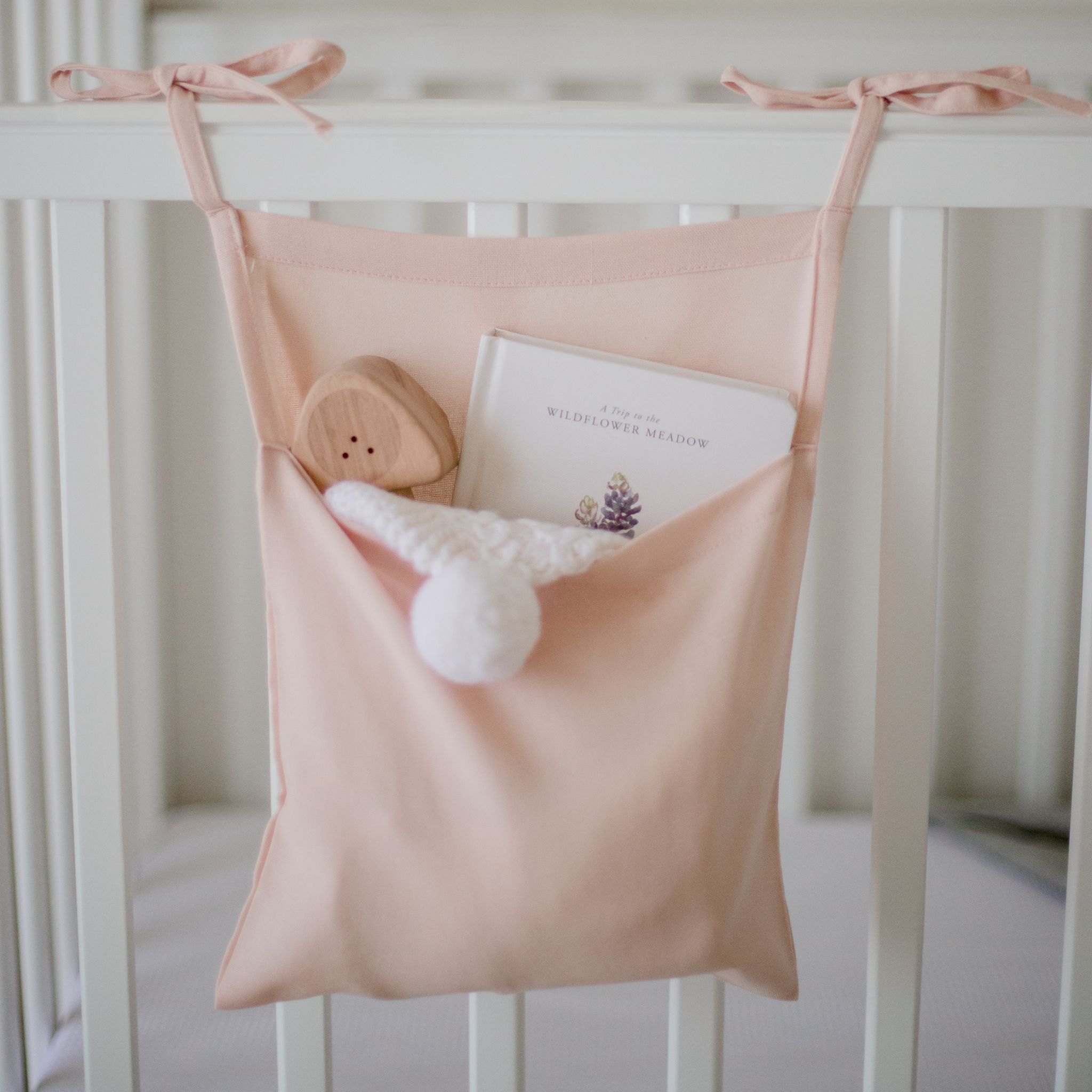 Linen Cot Organizers | Pink