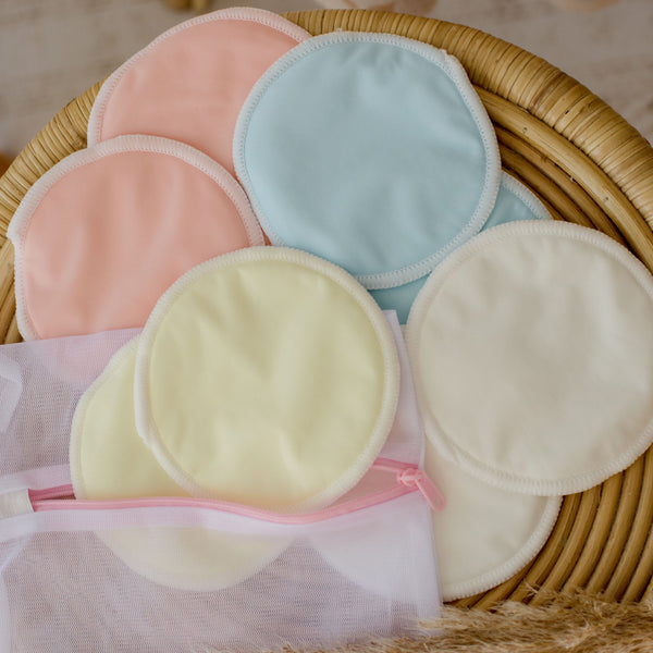 Organic Bamboo Reusable Nursing Breast Pads | Mixed Solid Bundle