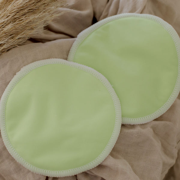 Organic Bamboo Reusable Nursing Breast Pads | Green Mist