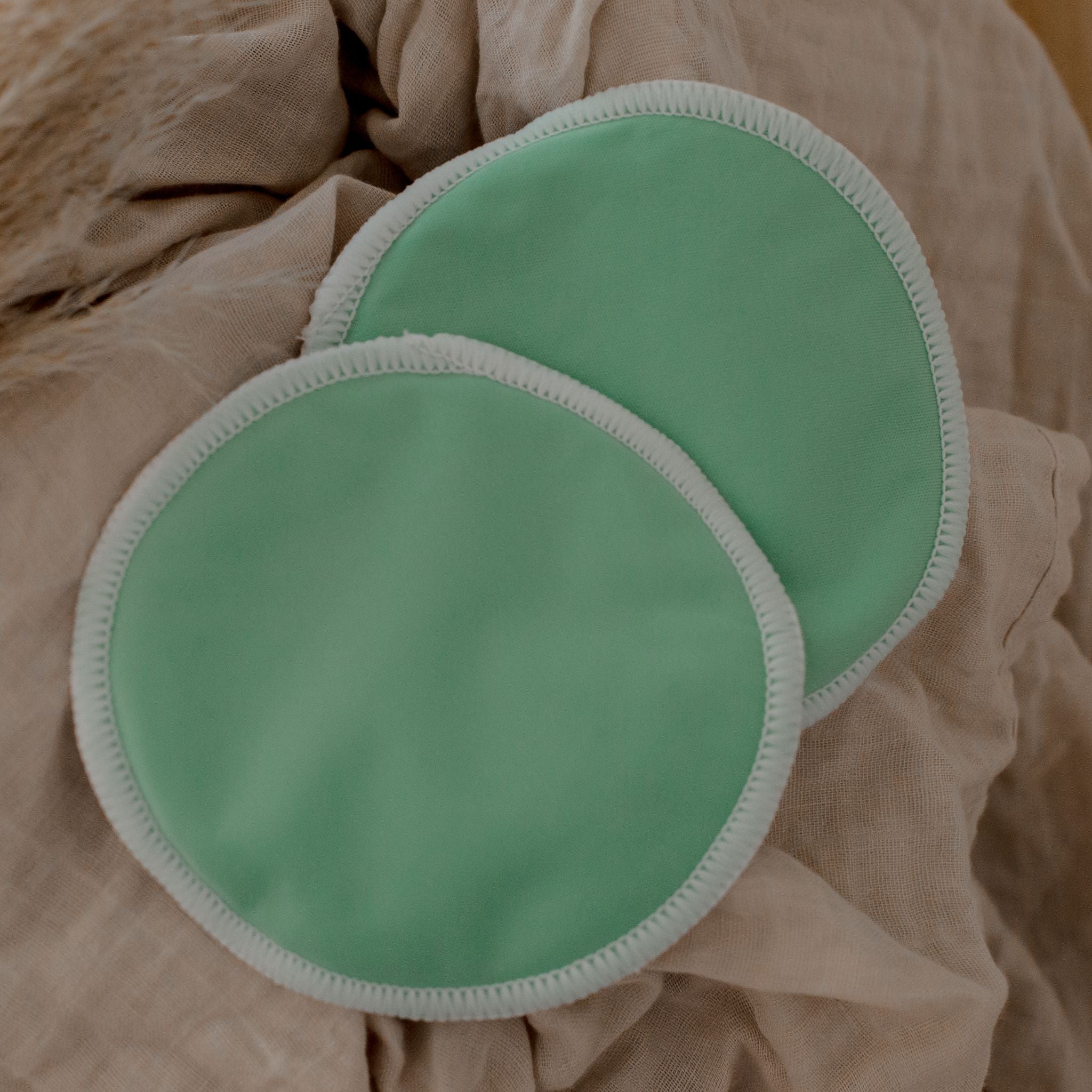 Organic Bamboo Reusable Nursing Breast Pads | Spring Leaves