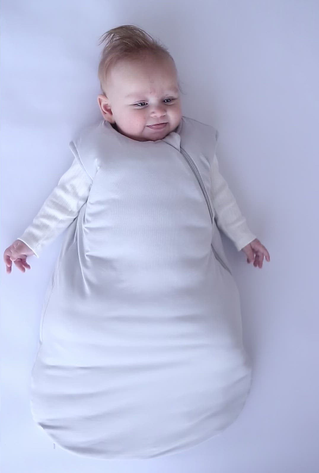 Video of baby in his sleeping bag