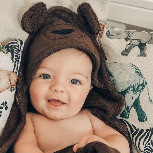 Bear Hooded Baby Towel & Mitt – BALOO-Zoesage