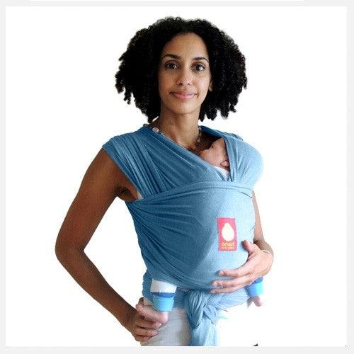 Hana-Baby-Wrap-Carrier-in-Sky-Blue-Organic-Bamboo-cotton