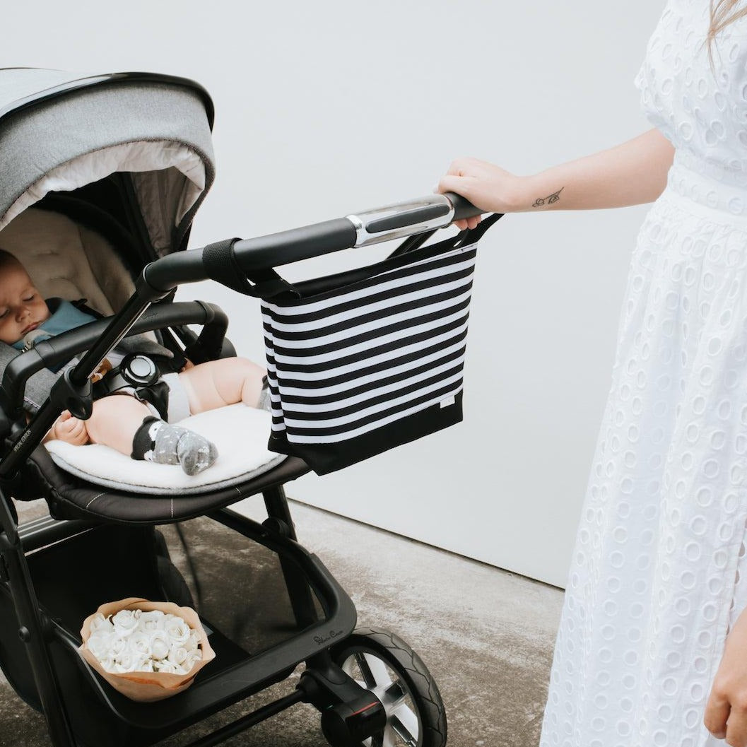 Pram Bag Caddy Organiser | Zebra Crossing-Zoesage