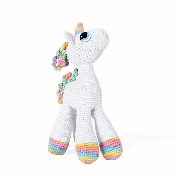 Hand Knitted Animal Doll | Pearl the Unicorn