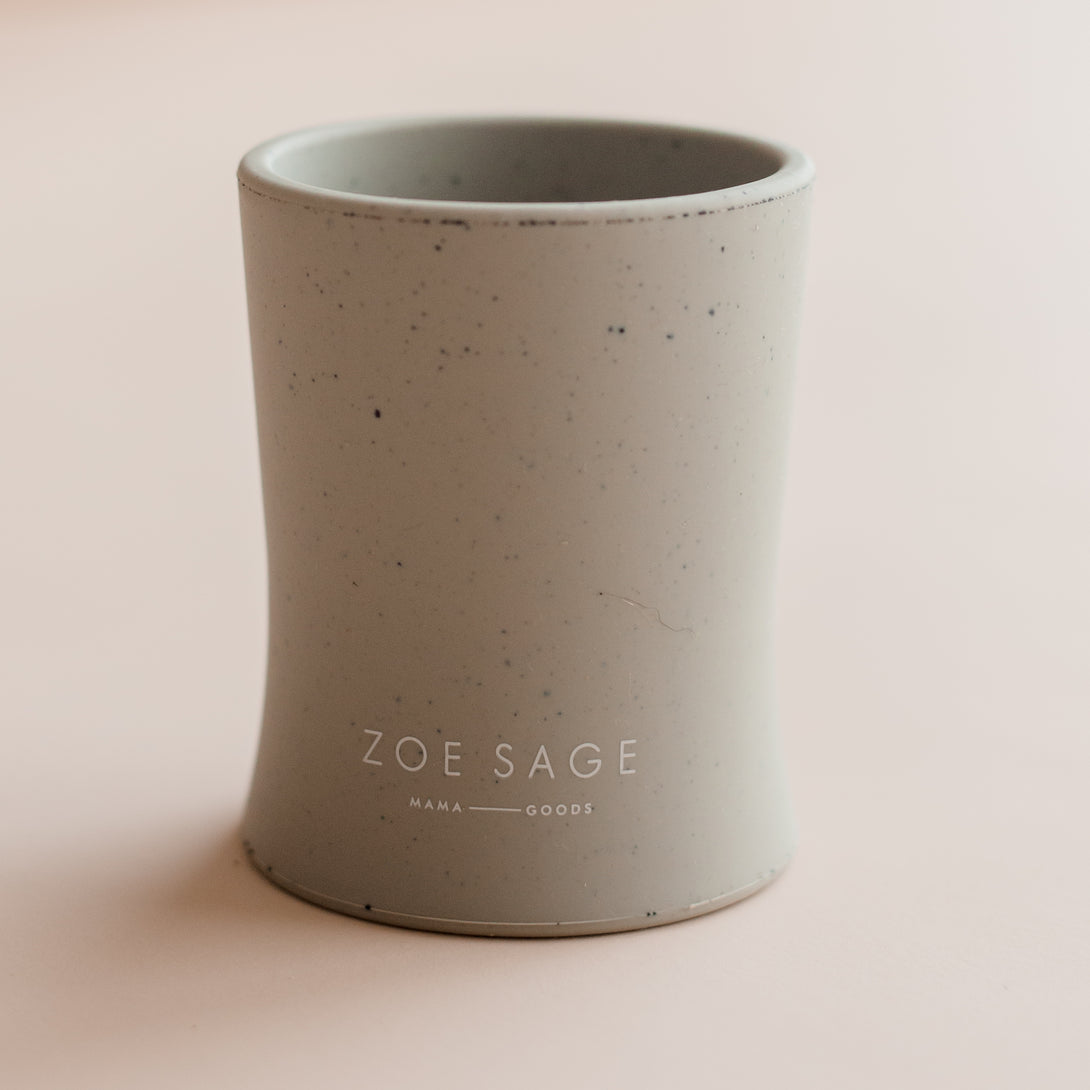 Silicone Speckled Soft Grip Open Cup | Sage-Zoesage