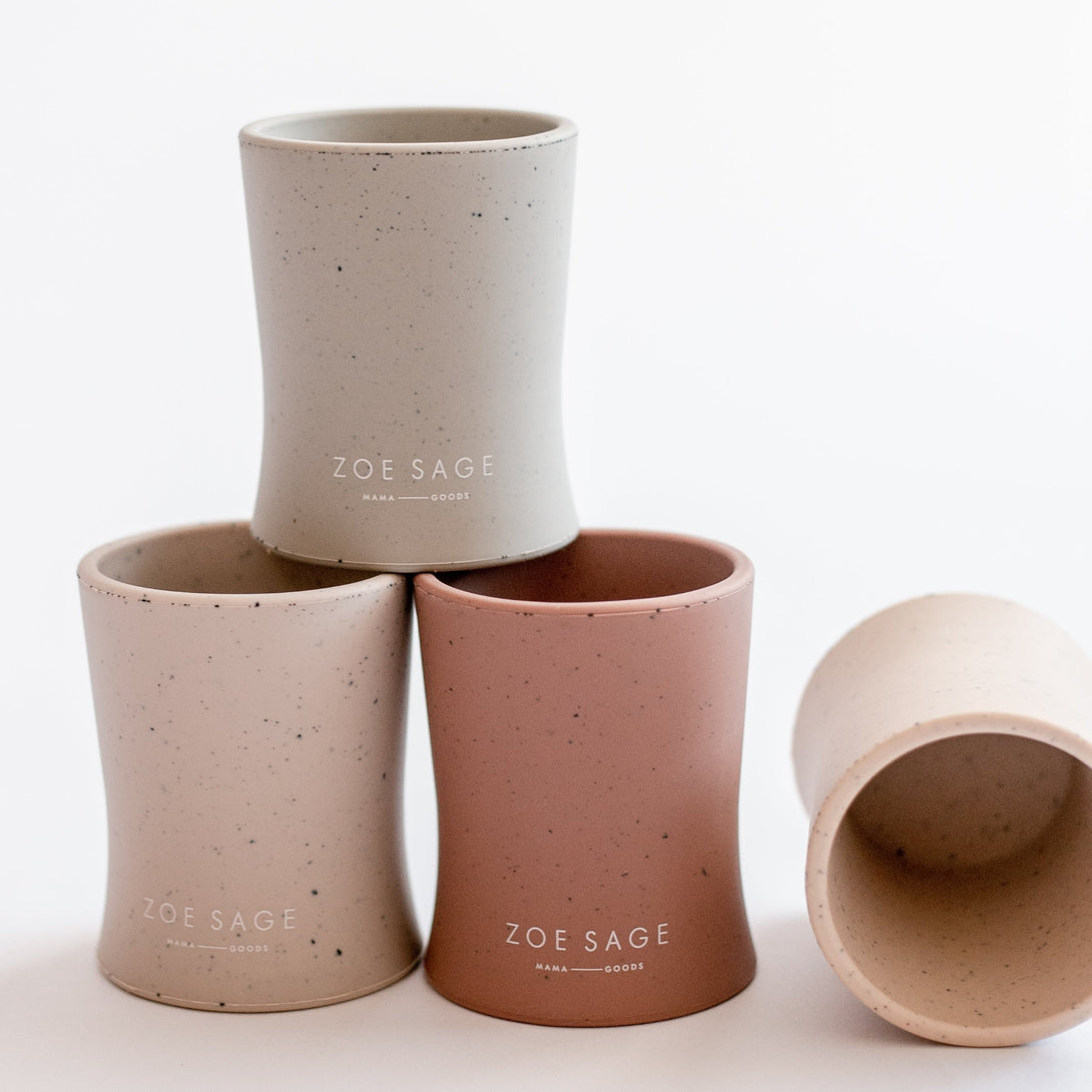 Silicone Speckled Soft Grip Open Cup | Clay-Zoesage