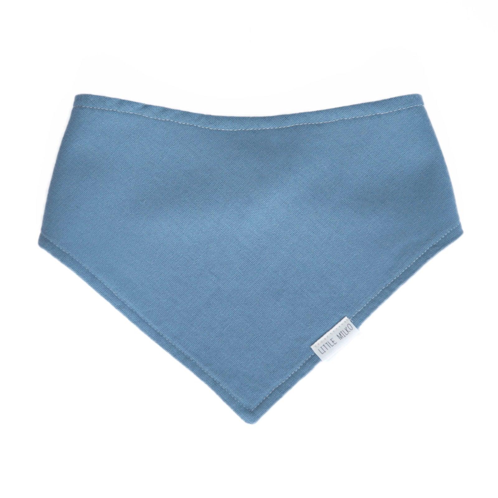 Linen Dribble Bib in blue color