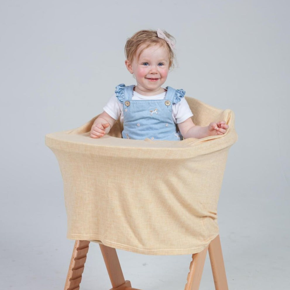 Baby sitting 5 in 1 Multi Use Cover - Mellow Yellow (Linen)-Zoesage